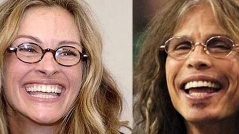 Steven Tyler je Julii Roberts  velice podobný.