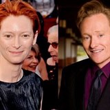 Tilda Swinton nos vlasy stejn jako americk modertor Conan Obrian.