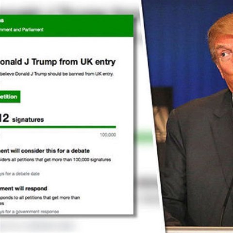 Pes pl milionu Brit podepsalo petici, ve kter si pej zkaz vstupu Donalda...