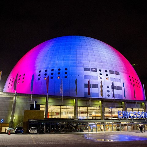 Msto inu! Ericsson Globe arna ve Stockholmu.