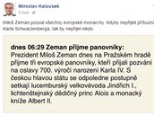 Miroslav Kalousek rýpe do Miloe zemana.