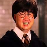Kim ong-un jako Harry Potter.