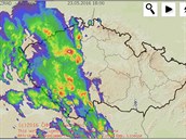 Aktuální meteorologická situace nad eskem, v 18:00.
