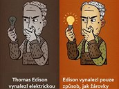 Edison ve skutenosti nevynalezl árovky jako takové.