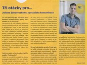 Rozhovor se Záhorovským dlal tiskový mluví eské poty Matyá  Vitík.