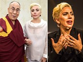 Lady Gaga se setkala s Dalai Lamou. Dojal ji emi o lásce a soucitu.