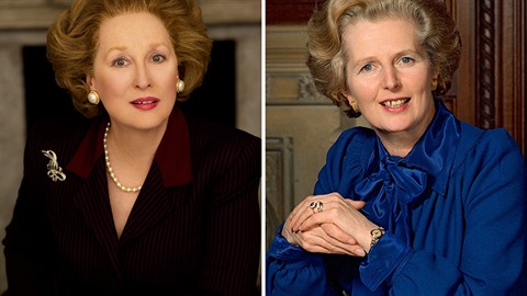 Dvakrát elezná lady Margaret Thatcher - vlevo v podání Meryl Streep.