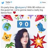 Katy Perry m 90 milion nsledovatel na Twitteru!