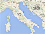 Útok se odehrál ve mst Fermo na západ Itálie.