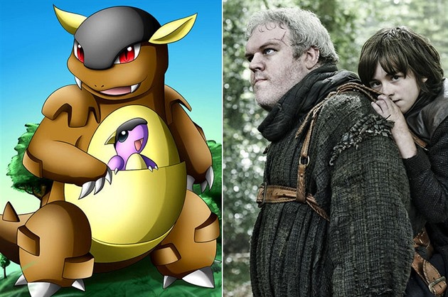 Hodor a Bran jako Kangaskhan