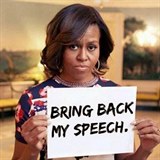 Michelle Obama byla okradena o svůj projev.