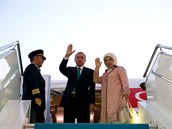 Turecký prezident Erdogan se svou manelkou.