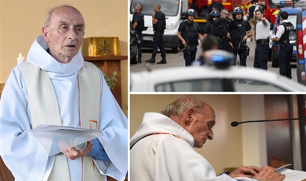 Čtyřiaosmdesátiletý kněz Jacques Homel se stal obětí teroristického útoku ve...