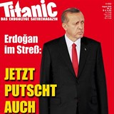 Satirick oblka magaznu Titanic se zamila na tureckho prezidenta.