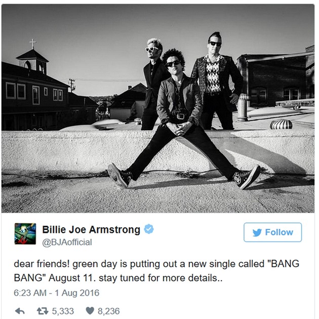Green Day pipravili pro fanouky na rok 2016 nové album!