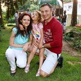 Marek Dvok se svou partnerkou a dcerkou Barborkou.