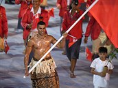 Vít�zen v sout�il o nejlep�í kostým na zahájení OH se stává vlajkono� Tonga.