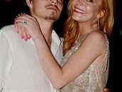 Výstídní pár Lindsay Lohan a ruský playboy Egor Tarabasov.