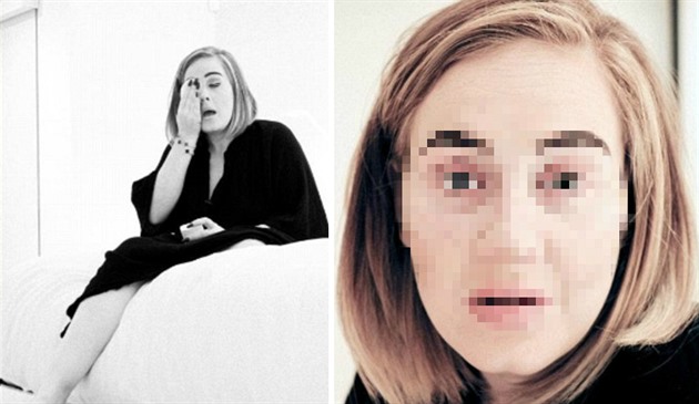 Adele se ukázala bez make-upu.