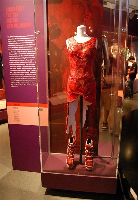 Fotogalerie: Masové šaty Lady Gaga skončily v muzeu