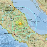 Zemtesen s ohniskem v regionu Umbria bylo ctit a v m.
