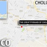 Pyramida se dnes nachází v centru mexického města Cholula.