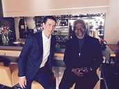 S dritelem Nobelovy ceny za mír Kofim Annanem.