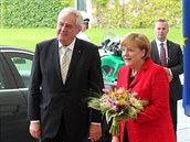 Nmecká kancléka Angela Merkelová se opt setká s eským prezidentem Miloem...