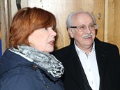Václav Knop v únoru 2016 na veírku absolvent DAMU, kteí dokonili kolu v...