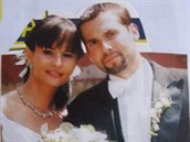 Snímek ze svatby s hokejistou Václavem Eiseltem.
