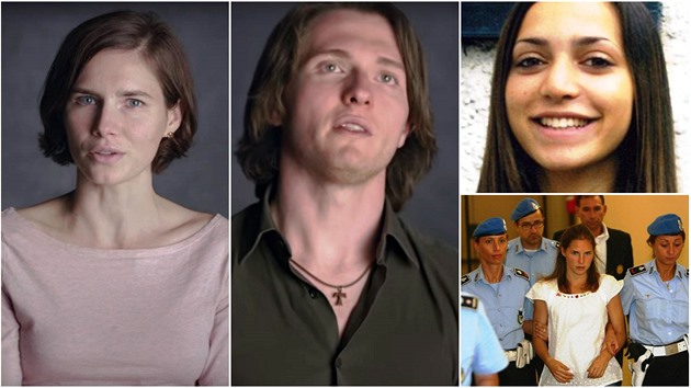 Amanda Knox (dole) a její pítel (vlevo) byli v roce 2007 obvinni z vrady...