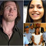 Amanda Knox (dole) a jej ptel (vlevo) byli v roce 2007 obvinni z vrady...