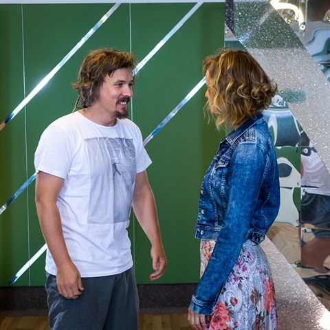 Ondej Bank byl bhem seznamovn se svou tanen partnerkou Kamilou Tomnkovou dost nervozn.