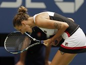 Karolína Plíková slaví - postoupila do semifinále US Open.