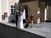 Neznámý pár si Praský hrad zvolil jako djit své svatby. Pokud zde poádali...