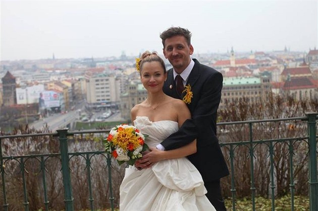 Fotka ze svatby Radky a Tomáe Tetíkových.