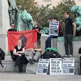 Protest v Praze.