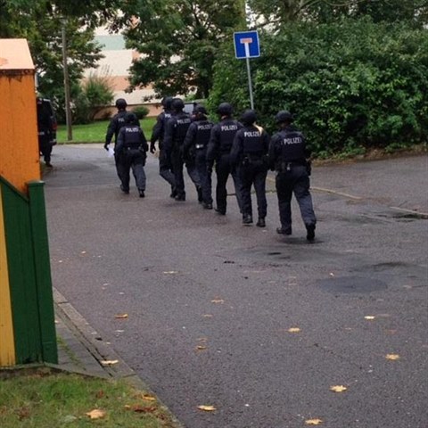 Zsah nmeck policie ve mst Chemnitz
