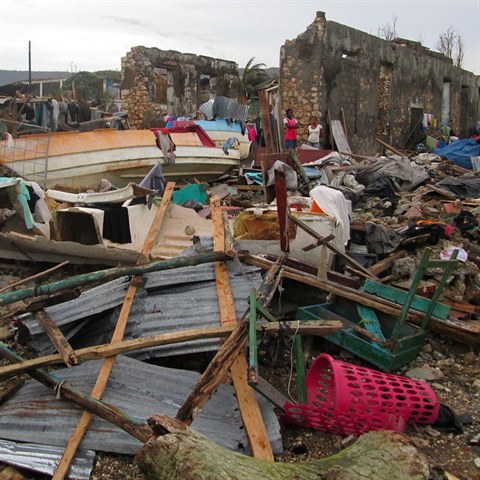 Zkza po huriknu Matthew na Haiti.