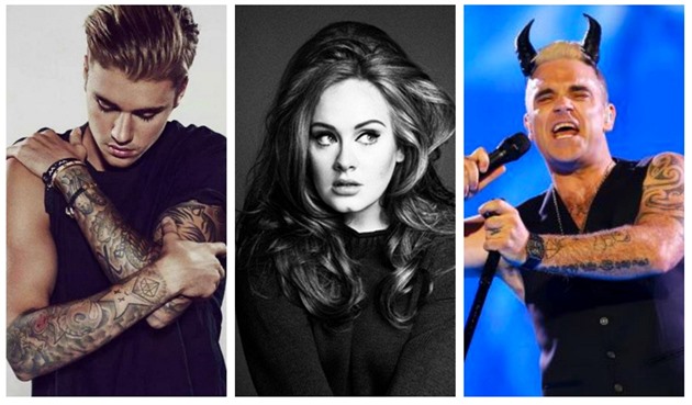 Justin Bieber / Adele / Robbie Williams