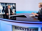 unek diskutoval s moderátorem Rozstelu Jaroslavem Pleslem.