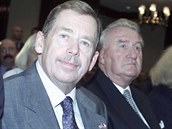 Václav Havel s Michalem Kováem.