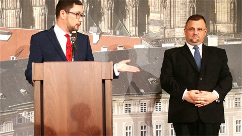 Duo Ovčáček - Forejt na tiskové konferenci.