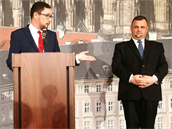 Duo Ováek - Forejt na tiskové konferenci.