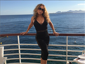 Mariah na své jacht.