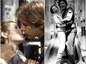 Jeden z nejkrásnjích filmových pár, princezna Leia a Han Solo, proívali...