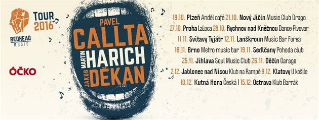 Martin Harich jede aktuáln turné s Pavlem Calltou a Jakubem Dkanem