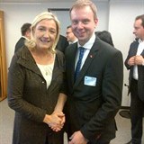 Alexandr tpanovi s Marine Le Pen.