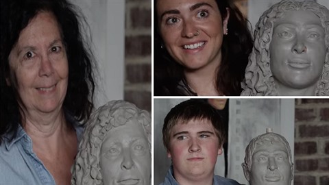 Trojice slepých lidí popisovala sochace, jak vypadají jejich blízcí, které...