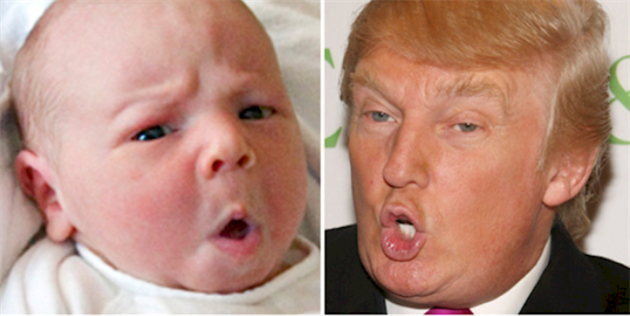 Tohle miminko má Trumův naštvaný výraz dokonale natrénovaný.